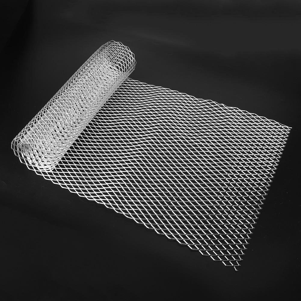 39.4x13 дюймов Универсальная алюминиевая сетка для автомобильной решетки, сетка для модификации решетки, серебристая