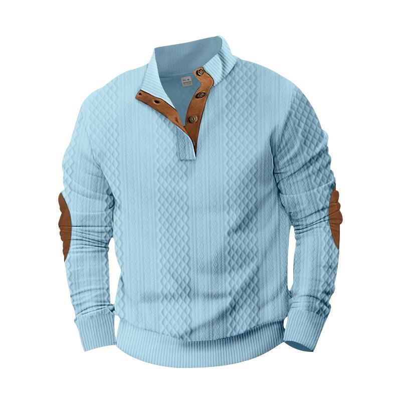 Casual Mens Sweatshirt With Knit Jacquard Fabric For Autumn Winter Fashion