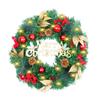 Рождественские венки для входной двери 19,7-дюймовый искусственный рождественский венок с подсветкой из 30 цветов