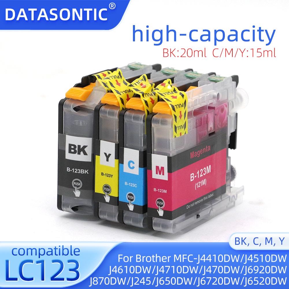 Новый чернильный картридж LC123 для принтера Brother MFC-J4410DW MFC-J4510DW MFC-J4610DW MFC-J4710DW MFC-J470DW MFC-J6920DW MFC-J870DW