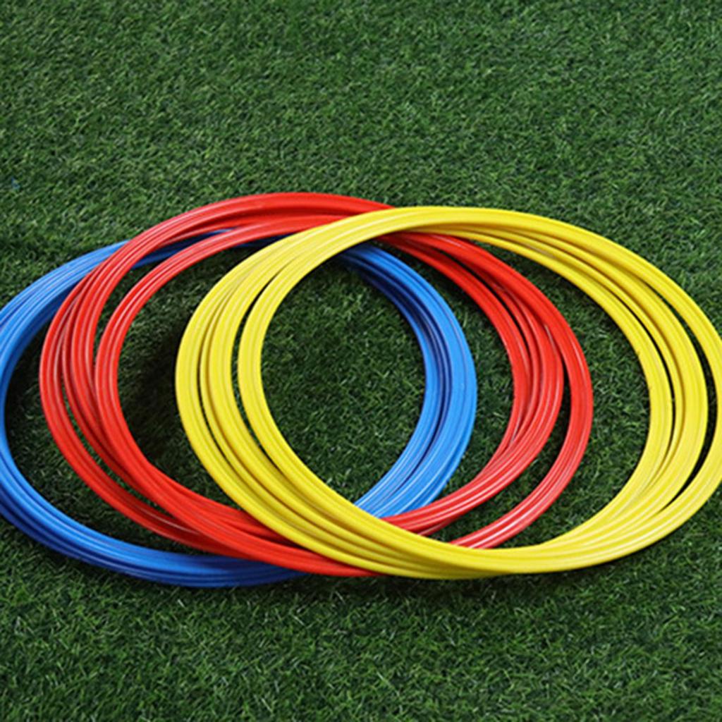 12 Agility Training Rings As And Coordination for Fast Footwork. Made of Wear-resistant PVC.