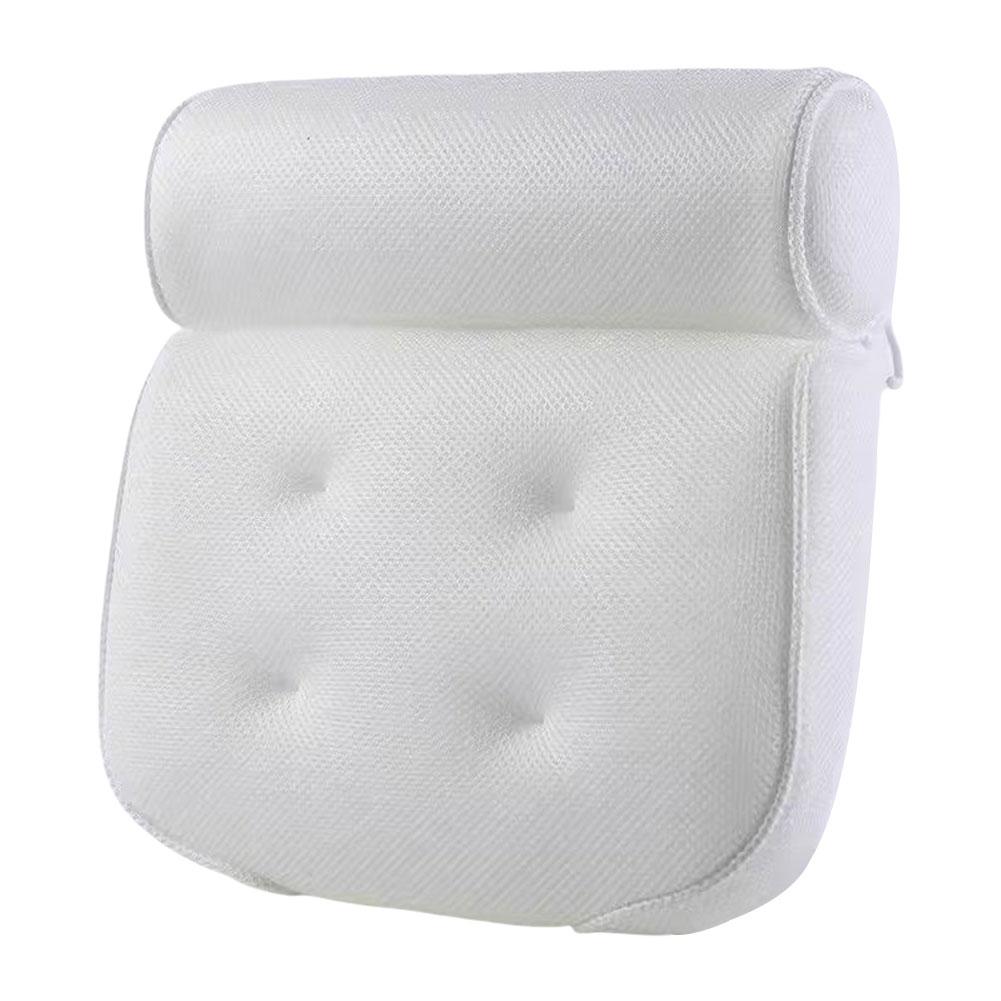Bathtub Pillow 3D Mesh Tub Pillow with Anti-Slip Suction Cups Bathtub Headrest Supports Head Back Neck Ergonomic for Home Travel