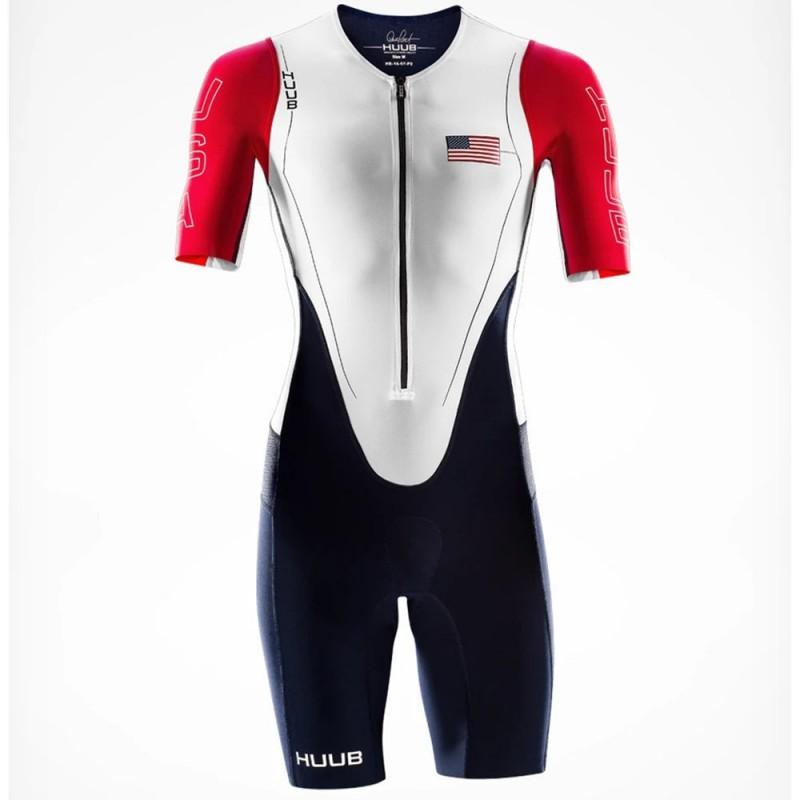 Mens Triathlon Cycling Suit One-Piece Quick-Dry Compression Gear Road Bike Racing Training Safety Protective Wear