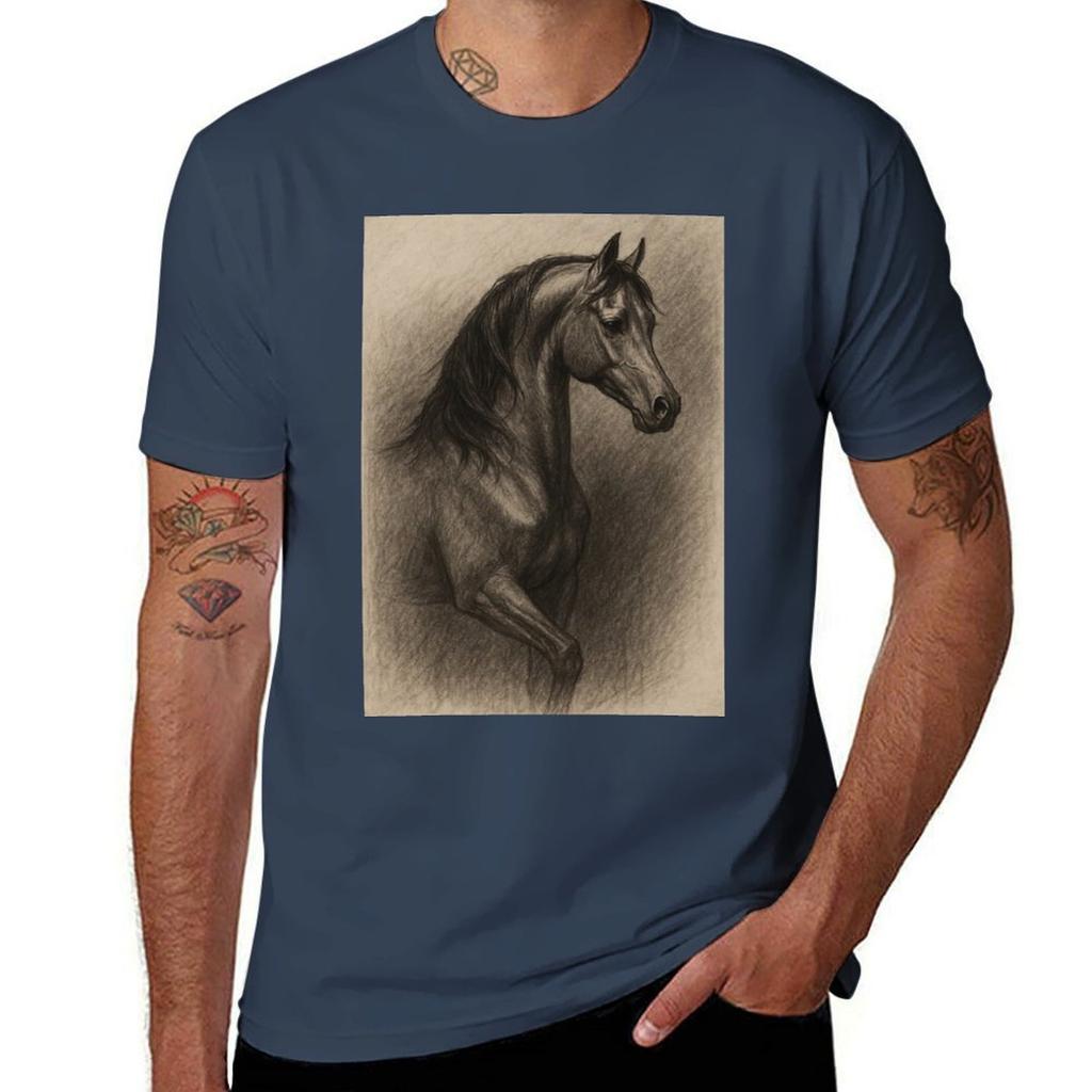 Arabian Horse Tshirt Funny T Shirts Cotton T Shirts For Unisex Pack Cotton Tshirt
