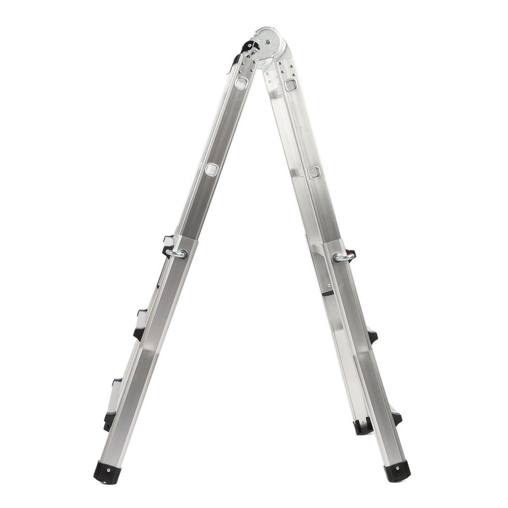 Телескопическая стремянка А-образная складная лестница из алюминиевого сплава с широкими ножками, грузоподъемность 330 фунтов