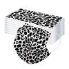 Маска для взрослых с леопардовым принтом одноразовая промышленная 3-слойная 10 шт/50 шт
