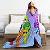 Sprunki Beats Horror Music Box Flannel Throw Blankets  Blankets for Bed Office Lightweight Quilt,