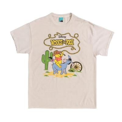 Winnie the Pooh Унисекс Взрослая Винтажная Стиранная Футболка Ковбоя