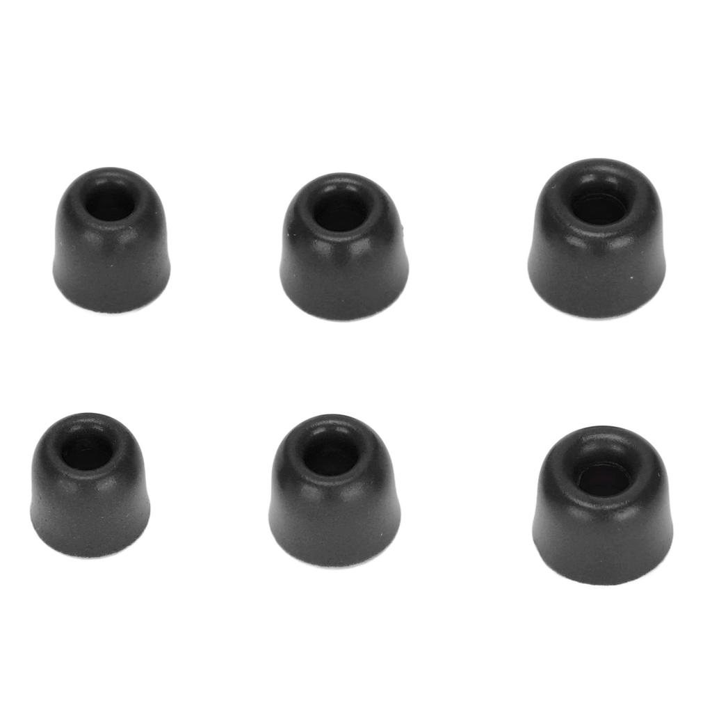 6pcs Replacement Eartips Noise Reduction Memory Foam Earplugs for 4.3mm‑6.0 mm EarphonesBlack