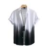 Men's Black Gradient 3D Print Shirt Button Up Shirt Casual Shirt Summer Shirt Short Sleeve Daily Vacation Clothing