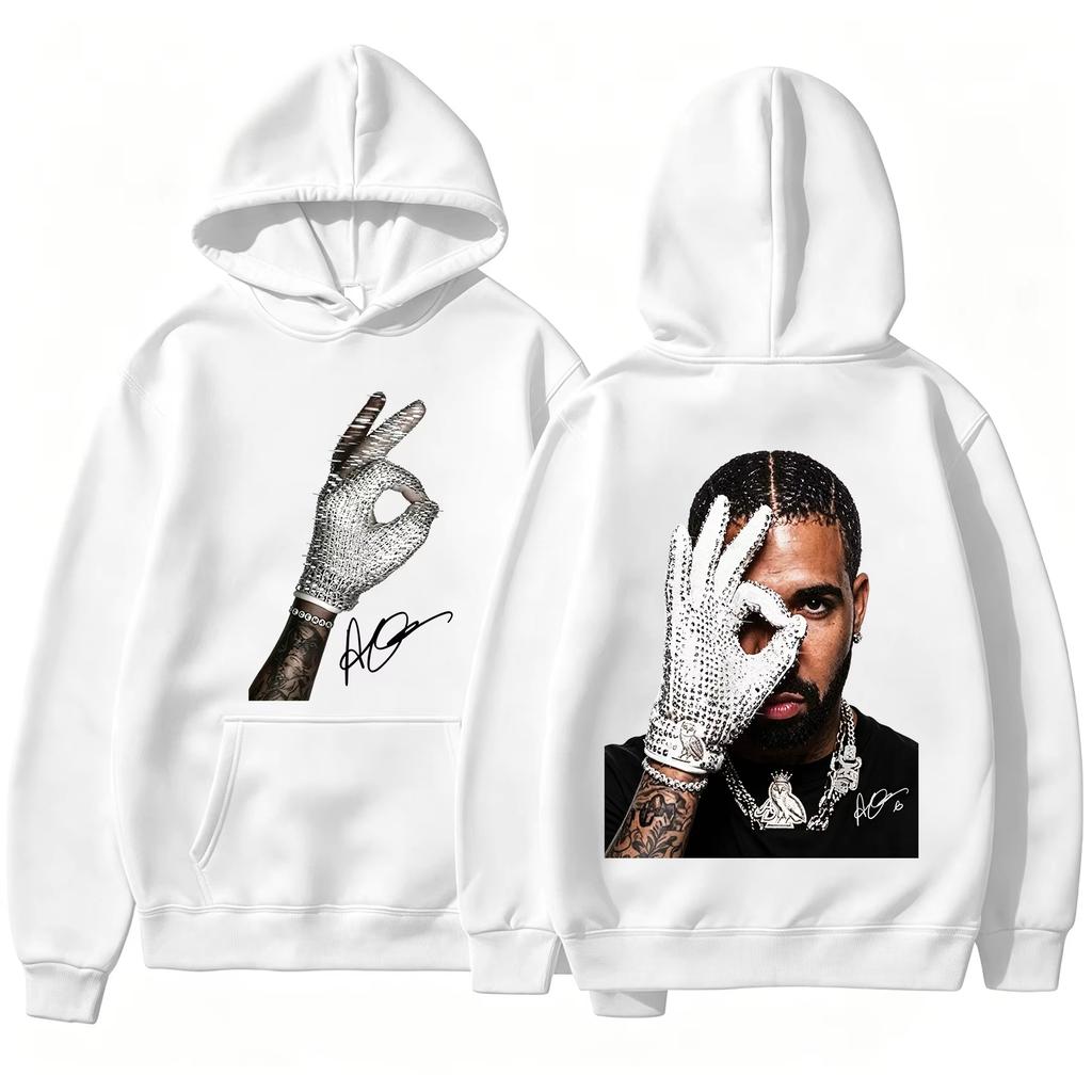Горячая Распродажа Худи Drake ICEMAN для Концерта Хип-Хоп Рэп-Исполнитель Двусторонний Принт Унисекс Длинный Рукав Модный Мягкий Свитшот Свободный Уютный и Универсальный