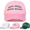 Унисекс Шляпы-кепки с вышивкой букв "Drink Margs" Сетчатые Бейсболки Весна Осень Регулируемые Повседневные Шляпы для улицы Шляпа от солнца Спортивная Кепка