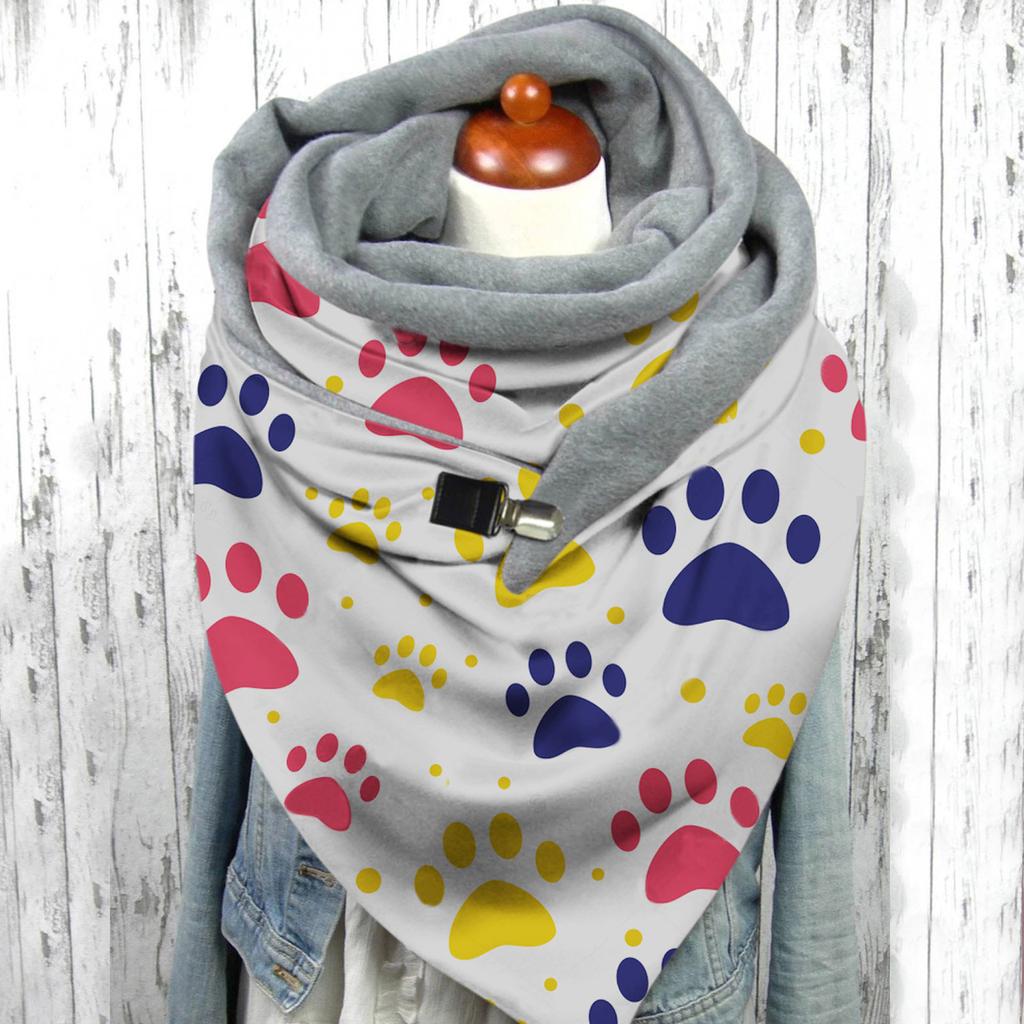 Women Butterfly Printing Scarf Fashion Multi-Purpose Shawl Scarf