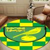 1PC Nor-wich Football Club Crest Round Rug for Livingroom,Bedroom, Palyroom, Chair Rug, Area rug, Circle Carpet, Large Size Fan Christmas gift