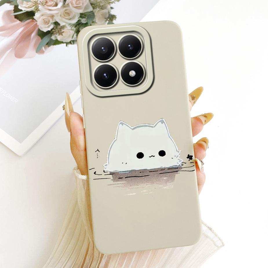 Чехол для Xiaomi 15T Pro 5G Милый Кот Утка Мультяшная Обложка Мягкий Силикон Матовый Чехол для Телефона Для Xiaomi Mi 15T Pro 15TPro Mi15T 5G Сумки