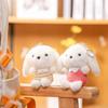 Cute Ears Long Dog Keychain Cartoon Plush Girls Kid Backpack Decoration Doll