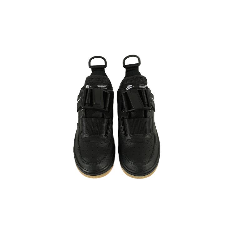 Nike Air Force 1 Utility Черный с коричневой подошвой GS AJ6601-003
