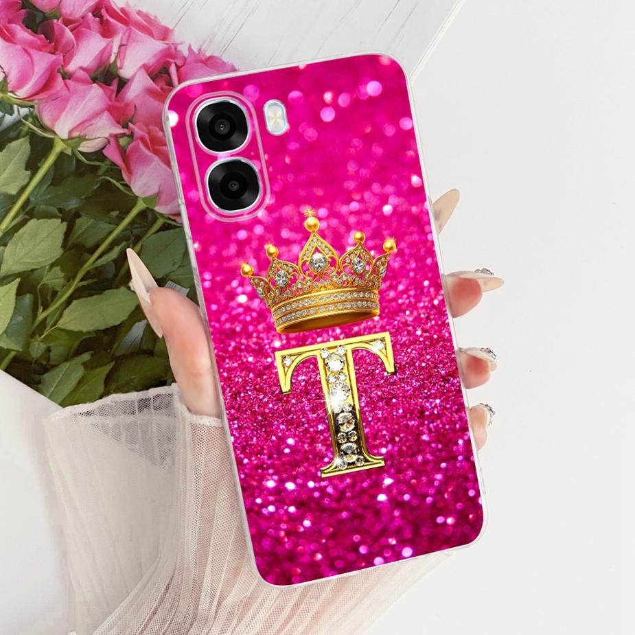 Чехол для Oppo A6 Чехол для Oppo A6x 4G CPH2819 Роскошный чехол с буквами и короной Мягкий тонкий чехол для телефона для Oppo A6x A6 OppoA6 x 5G Задняя крышка Сумки