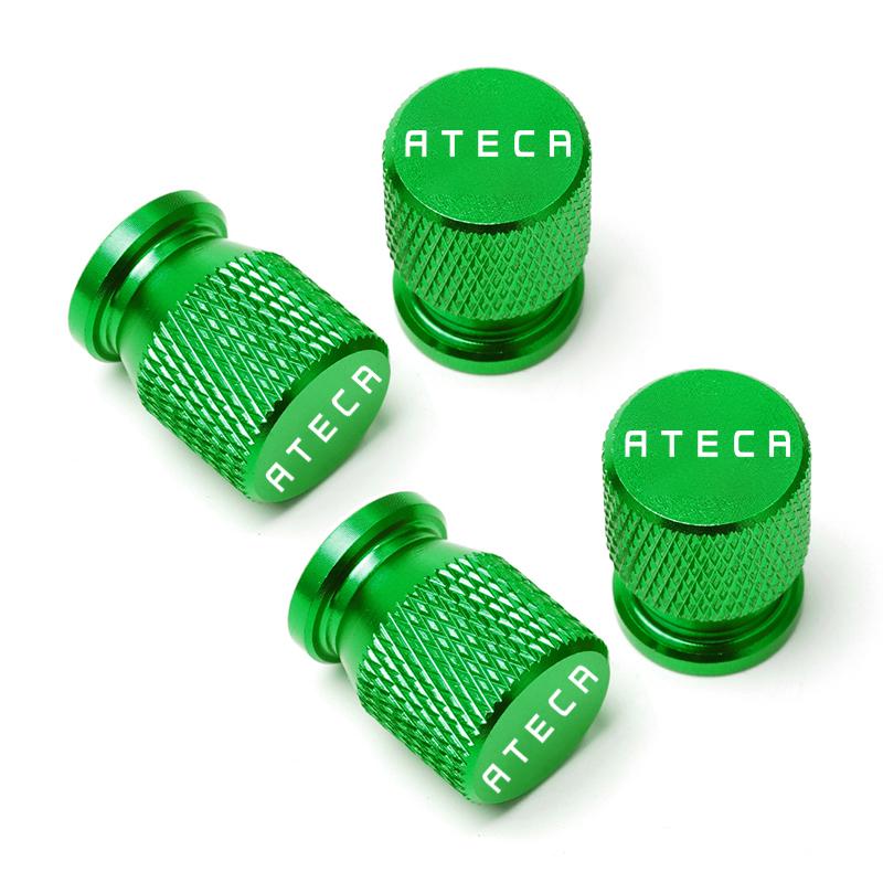 cwbn1 Car Wheel Tire Valve Caps Tyre Stem Covers Airdust Waterproof For Seat Ateca Accessories