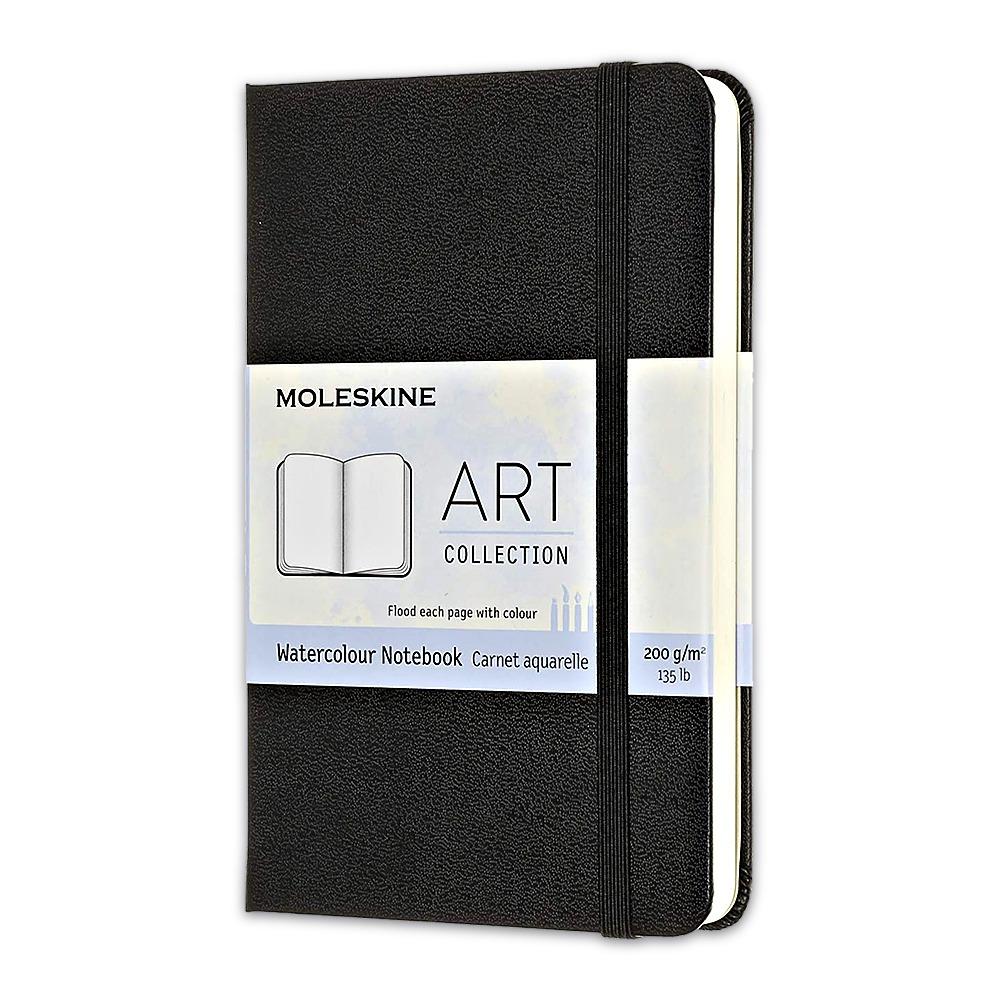 Moleskine Art Collection Watercolor Notebook Hard Cover Black 60 Pages A3 A4 Pocket Size