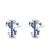 Letters Full of Diamond Stud Earrings American Retro Street Tide Men and Women with The Same Style 925 Sterling Silver Needle Earrings