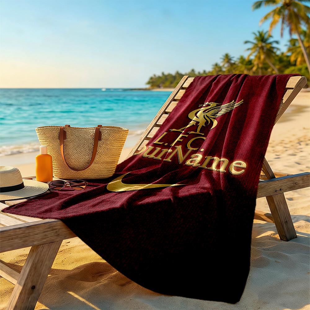 Liverpool Customizable Name Beach Towel Soft Durable Quick-Dry Suitable for Swimming Gym Camping Yoga Vacation
