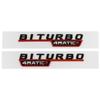 2Pcs 3D Biturbo 4matic Fender Badge Letter Emblem Sticker For Mercedes Benz C43 E43 GLC43 GLE43 Car Accessories AT1 b18