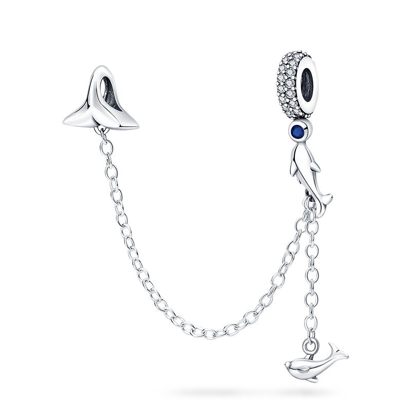 New 925 Silver Color Evil Eye Stars Moon Butterfly Cat Safety Chains Charms Beads Fit Diy 925 Bracelets DIY Jewelry