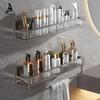 Gray Bathroom Shelf Without Drilling Makeup Organizer Mental Corner Shelf Shampoo Storage Shelf Shower Wall Rack Bathroom811785