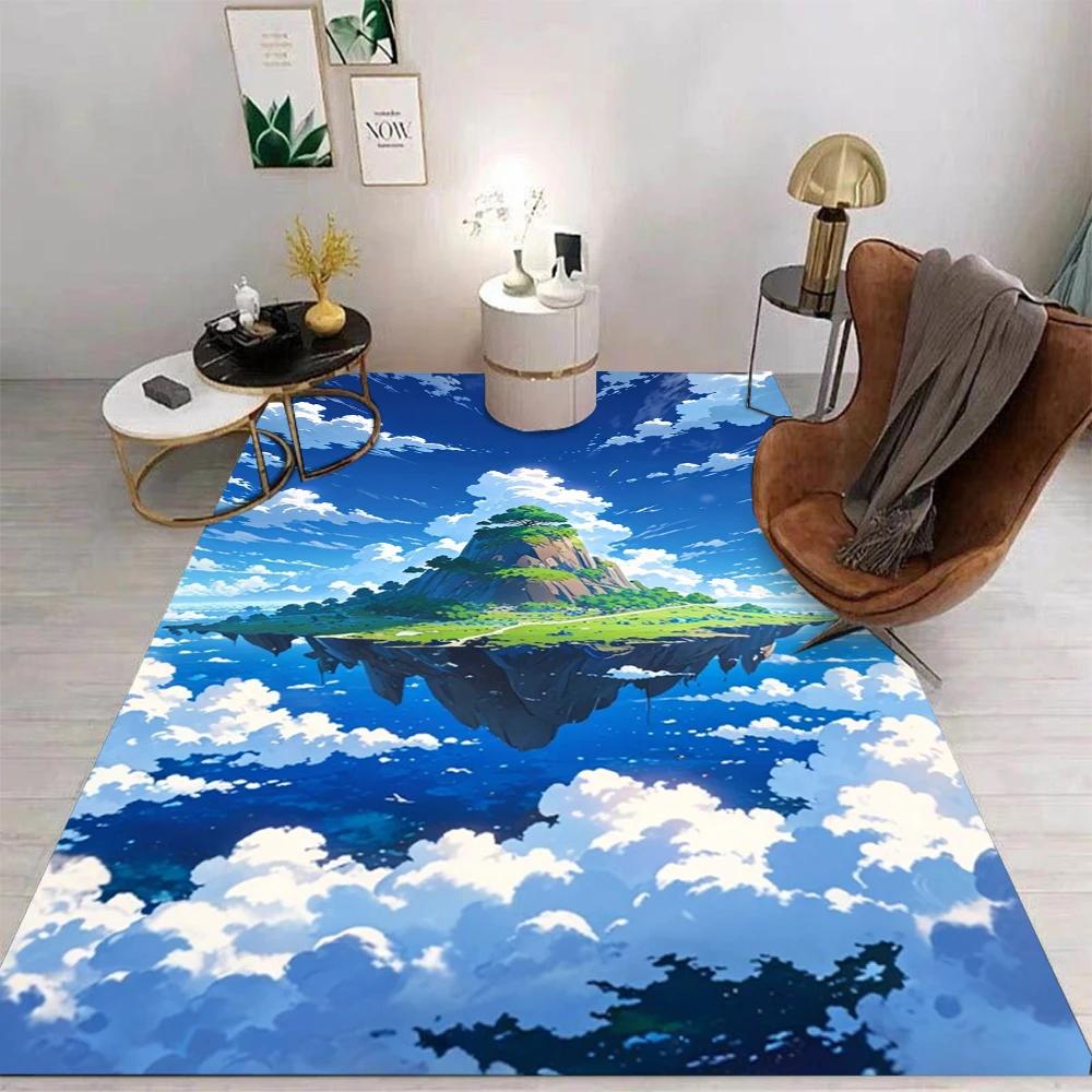 Ковер Sky Island Fantasy Area Rug Нескользящий Моющийся Коврик для Гостиной Спальни Кухни Диванного Столика Балкона Домашний Декор Ковер