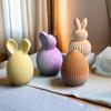 1 шт. Силиконовая форма для пасхального яйца в виде кролика, нетоксичная, многоразовая, для набора для самостоятельного изготовления свечей и гипсового декора, праздничных вечеринок и семейных проектов «сделай сам», с домашним декором