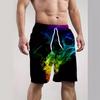 Summer 3D Skull Pattern Print Shorts Fashionable Casual Beach Men's Shorts