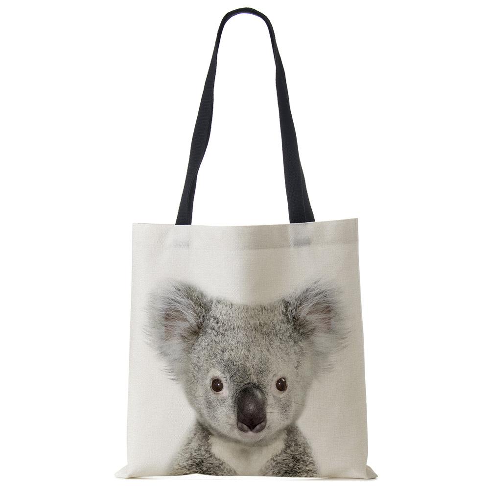 Милая Серия Животных Панда Коала Слон Принт Женская Сумка Повседневная Сумка-Тоут Сумка через Плечо Большая Вместимость KTY