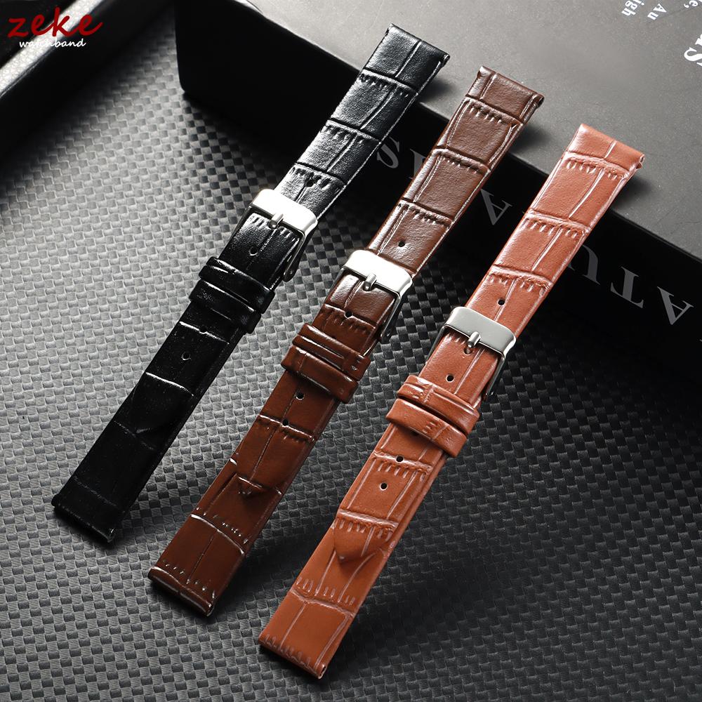 8мм 10мм 12мм 14мм 16мм Универсальный кожаный ремешок для часов для мужчин и женщин, сменный ремешок для часов, мягкие тонкие браслеты, ультратонкие ремни
