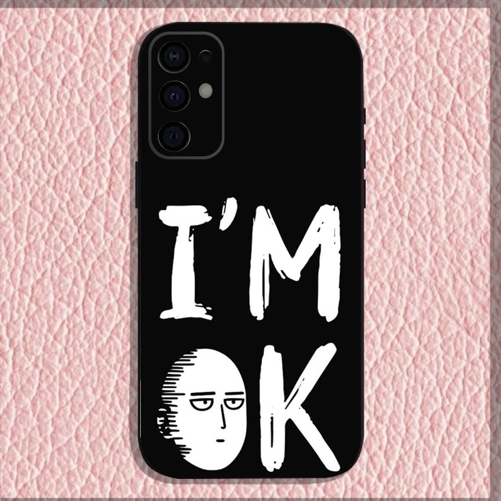 Чехол для телефона One P-Punch Man Saitama для Samsung S25, S24, S21, S22, S23, S30, Ultra, S20, Plus, Fe, Lite, Note, 10, 9, 5G Черный