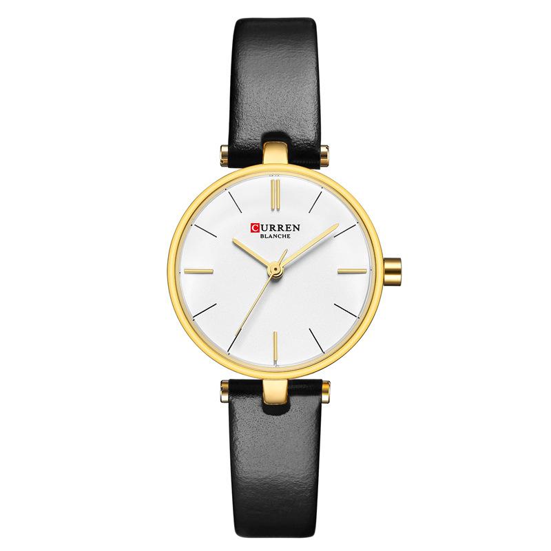 CURREN Новые лучшие женские часы, повседневные кварцевые часы, простые часы с японским механизмом и ремнем