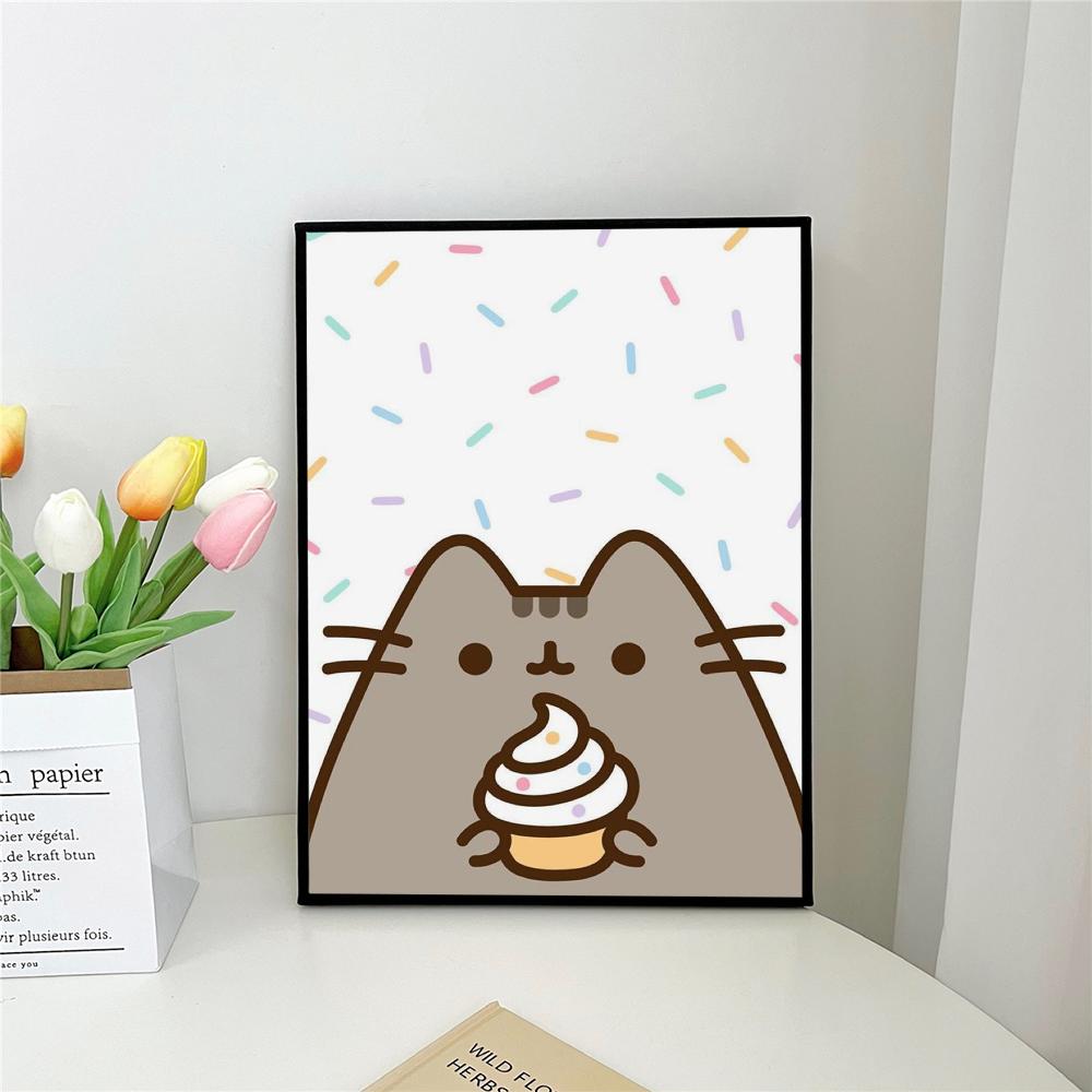 1 шт. мультяшный P-Pusheen K-Kawai Cat самоклеящийся художественный постер водонепроницаемая бумажная наклейка для декора стен кофейни бара