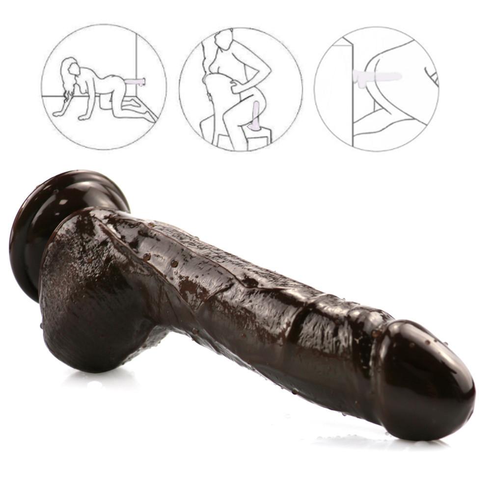 Коричневый реалистичный фаллоимитатор с ремешком на фаллоимитаторе, трусики, анальная пробка, игры для геев, секс-игрушки для женщин-лесбиянок, пар, член для мастурбации для взрослых