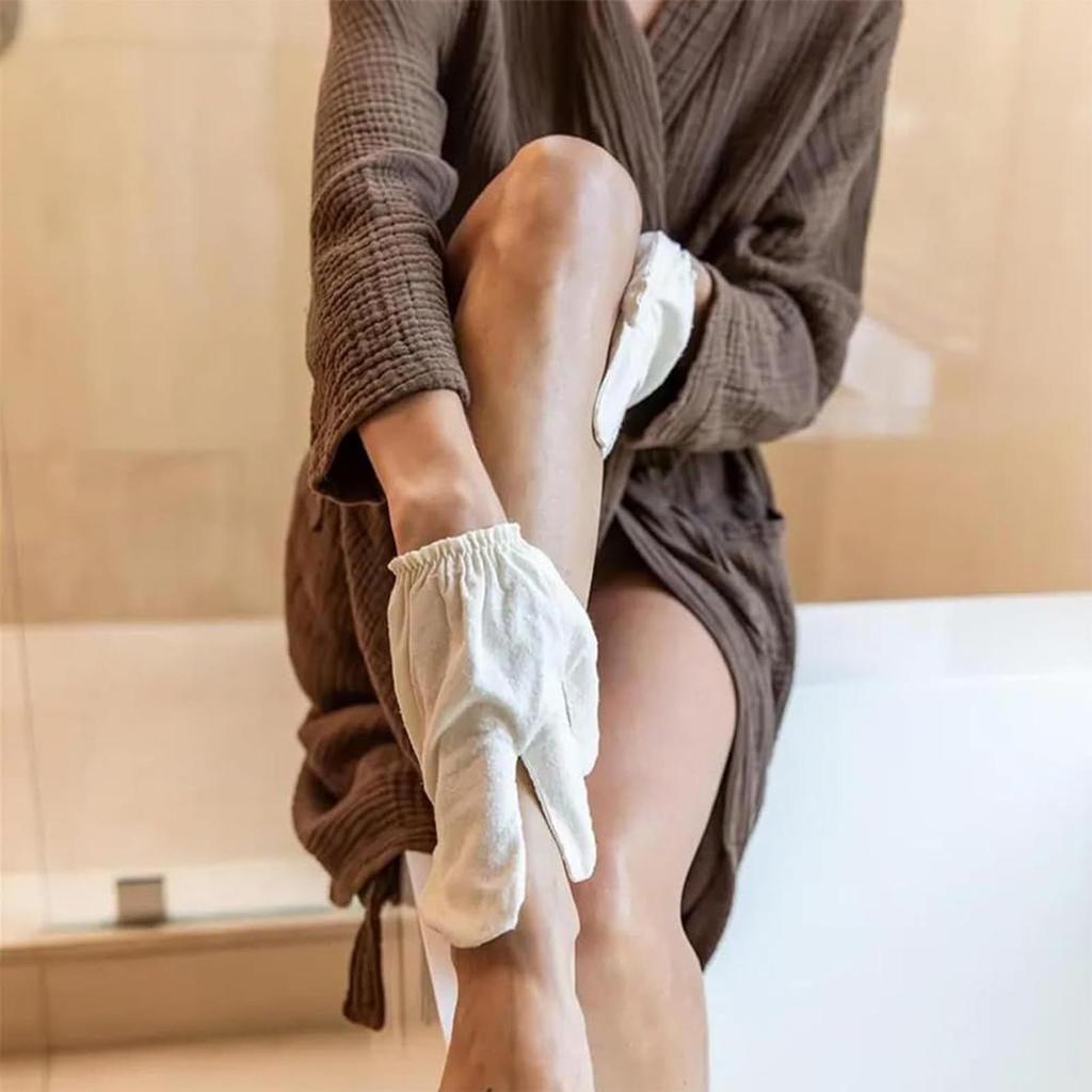 Garshana Raw Silk Massage Gloves Exfoliating And Non-slip Eco-friendly Durable Gloves Self-Massage Reusable Tool Treatments