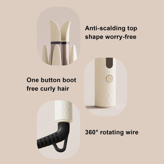 Вращающаяся плойка 28 мм/1,1 дюйма, автоматическая плойка для завивки волос, керамическая плойка с 4 температурными режимами, инструмент для укладки с быстрым нагревом