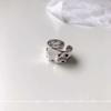 Elegant S925 Pure Silver Minimalist Irregular Ring Adjustable Size Perfect For Occasion Any