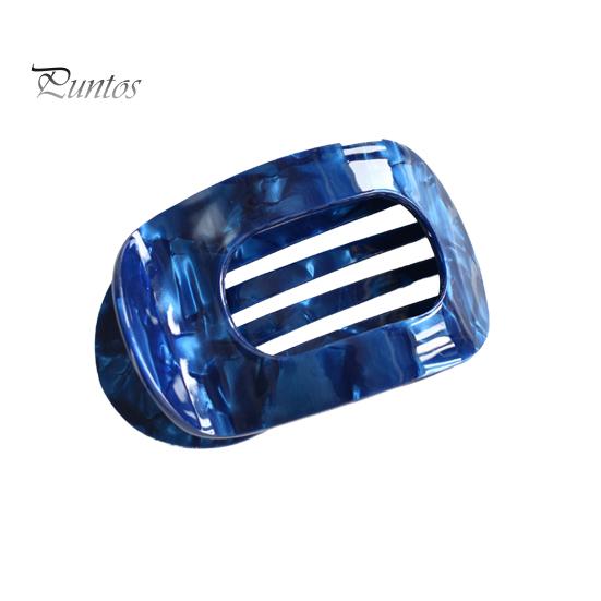 Women Hair Claw Flat Round Shape Strong Grip Bendable Teeth Curved Design Hair Clip Back Head Large Clip Hair Accessory