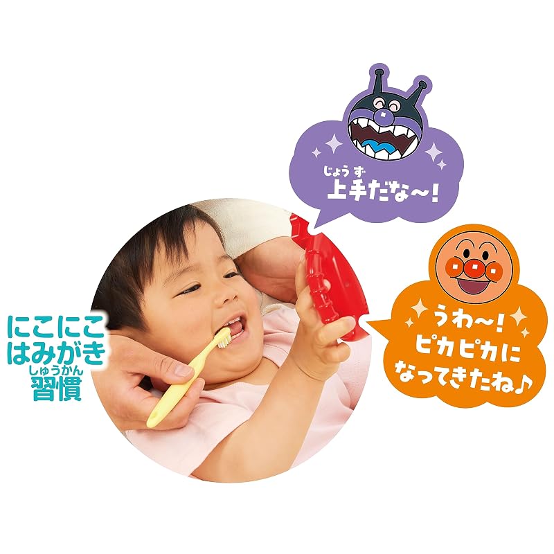 SEGA FAVE Зеркало для чистки зубов Anpanman с блестками для родителей и детей