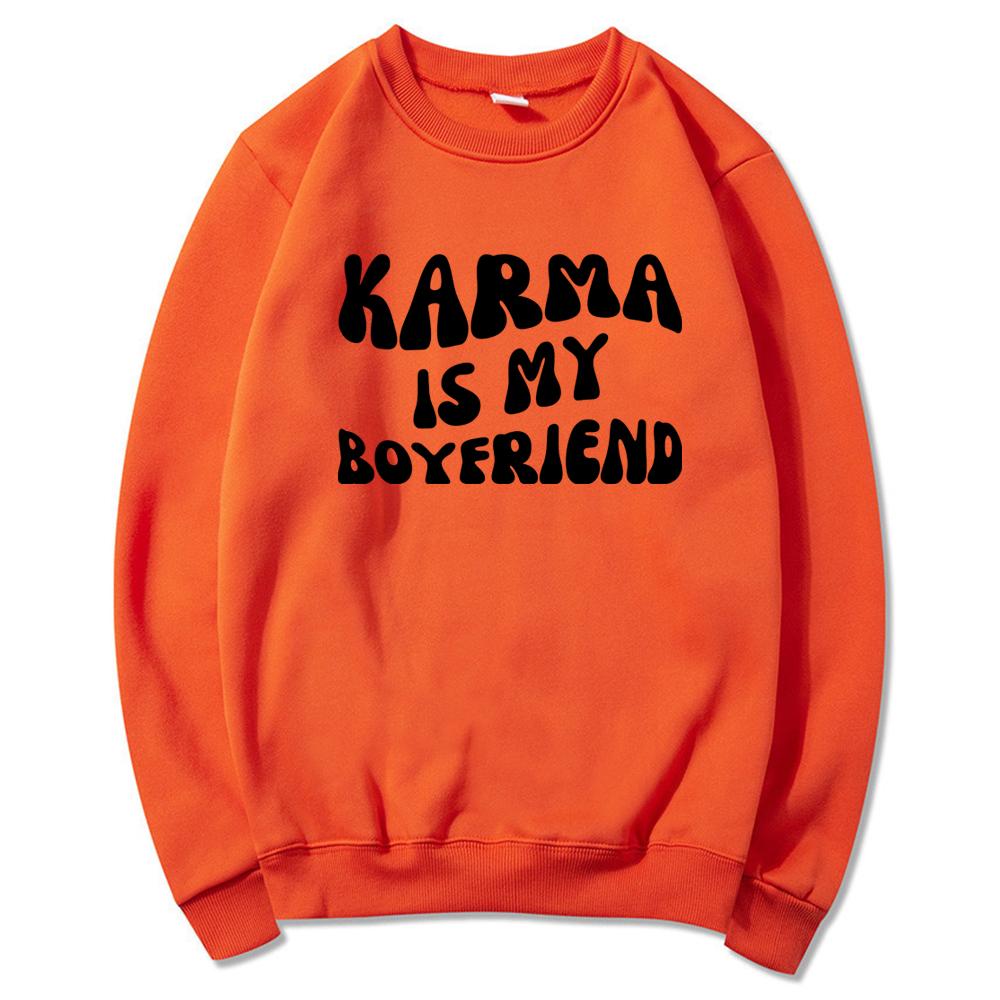 Толстовка Karma Is My Boyfriend, новый альбом Midnights 3am, пуловер в стиле ретро, ​​толстовка с капюшоном Karma, забавные толстовки с круглым вырезом Midnights Lyric