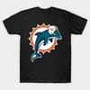 Мужская черная футболка с принтом Miami Dolphins - Jinrodrigues001 #153 Термотрансферный принт без выреза Хлопковая футболка