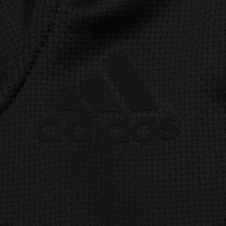 adidas Спина Классические три полоски Молния Куртка с капюшоном Мужская Черная DZ7404