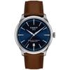 Tissot Men's Chemin Des Tourelles Powermatic 80 Watch, 39 Mm, Blue Dial, Leather Strap, T1398071604100, Officially Imported