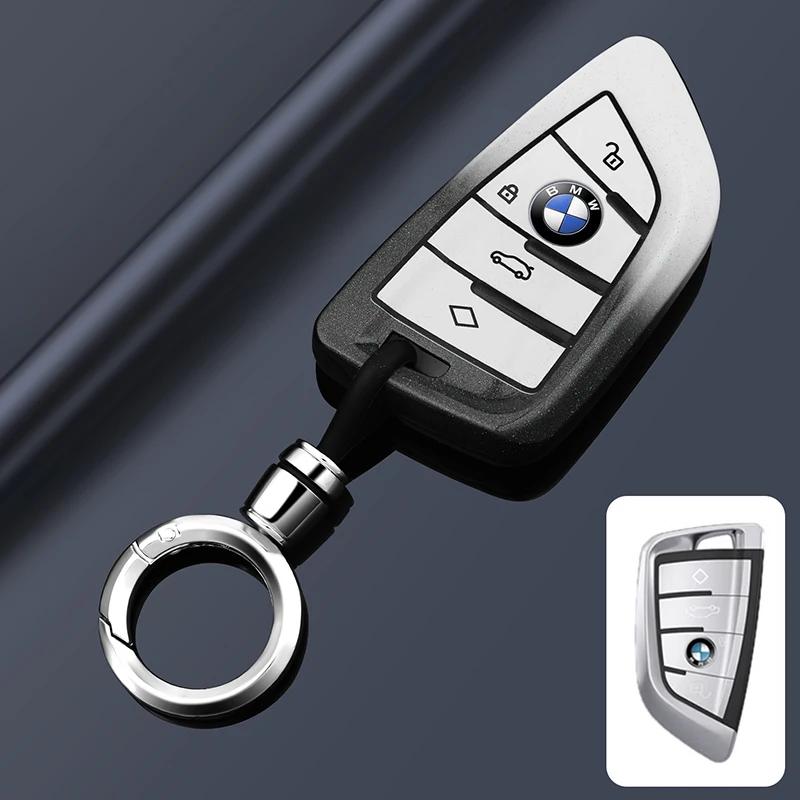 KWMBS1 Car Sticker Car Key Fob Ring Chain Cover Case For BMW 530i 540i 550e 750e 740i 760i X1 X2 X5 X6 X7 M5 iX1 iX2 iX XM i5 i7 2024 2