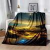 Soft Colorful Pebble Road Throw Blanket Nature Inspired Design for Home Bedroom Bed Sofa Cover Kids  New Style