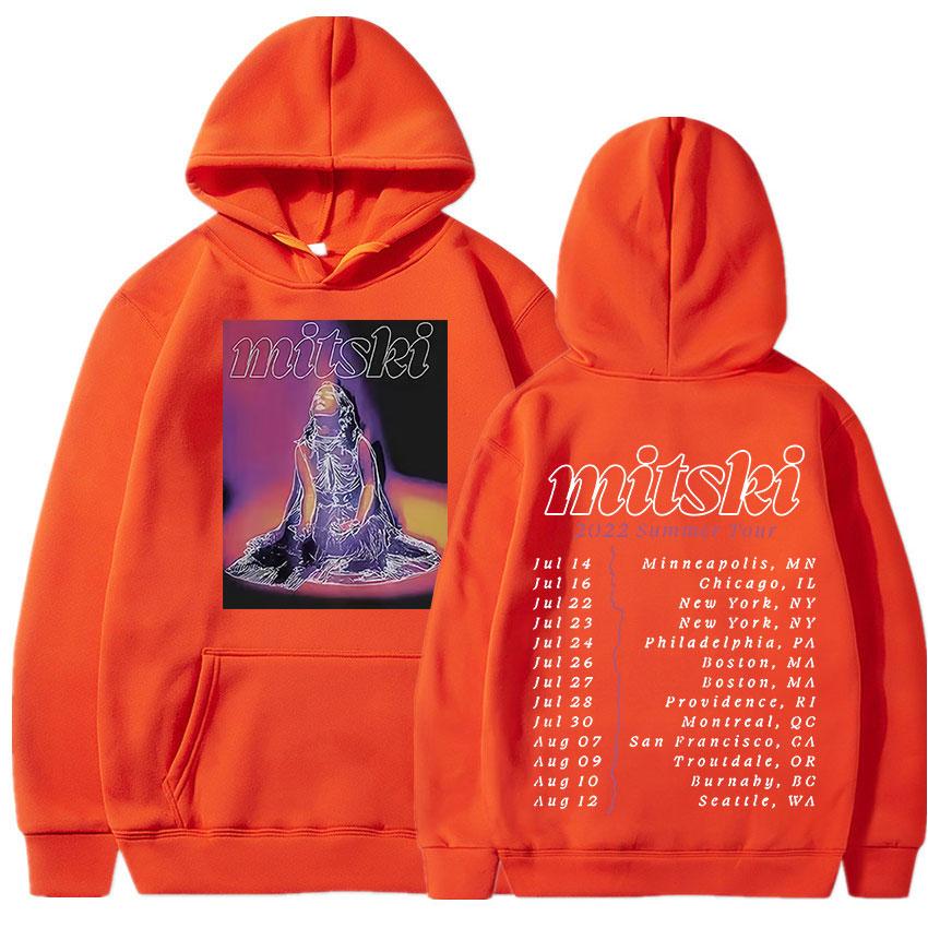 Толстовки Singer Mitski Tour, женские толстовки унисекс в стиле каваи, осенне-зимний спортивный костюм для пар, пуловер большого размера, Harajuku Streetweat